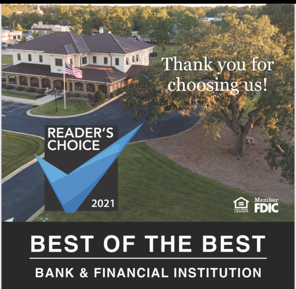 picture of bank and ad showing Best of the Best